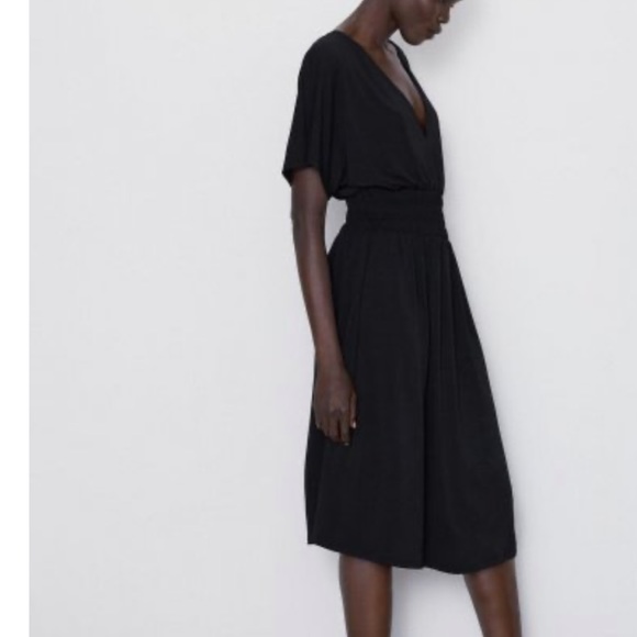 Zara Black Jersey Dress Size Small - Picture 3 of 15